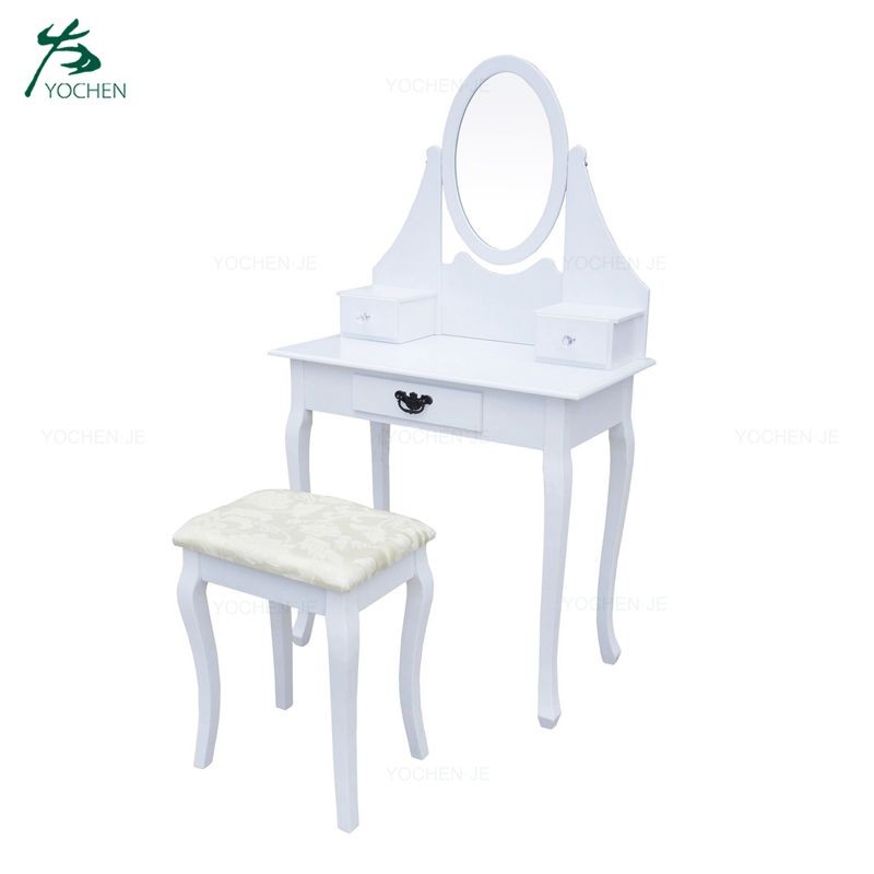 French Style White Color 7 Drawers Vanity Dresser