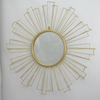 Sun flower shape design decorative metal frame wall decoration mirror