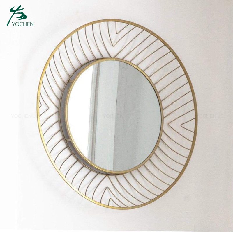 Antique Gold Metal Frame Decorative Wall Mirror