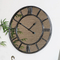 Living room rustic wooden round decorative wall clock