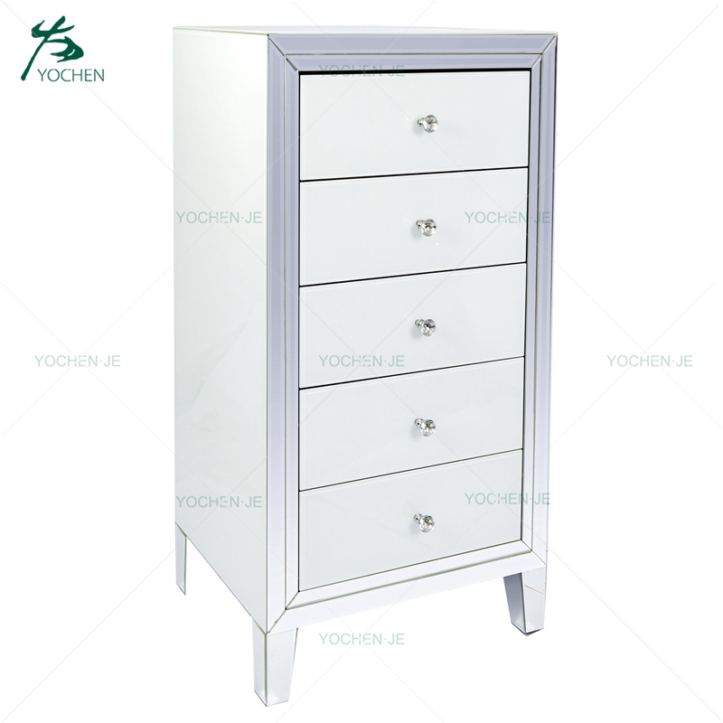 Chest Drawer Furniture White Mirrored, Tall Narrow Mirrored Dresser
